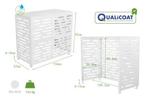 ANETO ARLBERG witte aluminium hoes voor airconditioner en warmtepomp - maat L 3