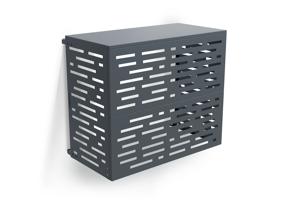 ANETO ARLBERG grijze aluminium afdekking voor airconditioner en warmtepomp - maat L 2