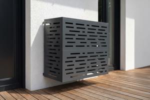 ANETO ARLBERG grijze aluminium afdekking voor airconditioner en warmtepomp - maat L 4