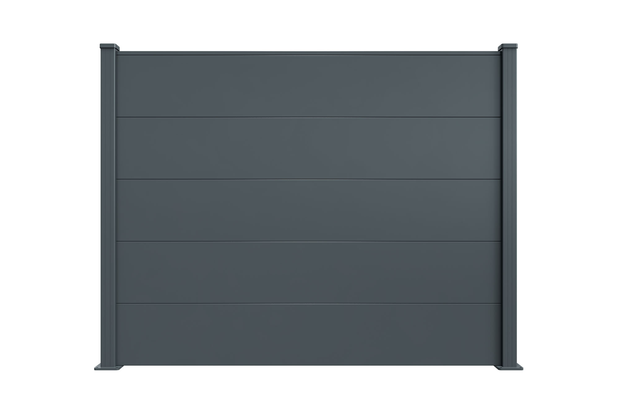 Valla de aluminio con lamas anchas de 10 m de altura, 150 mm, gris antracita - ALPIS 13