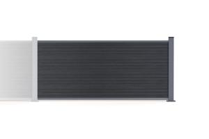 PRIEL 2 m augstums 90 cm koka imitācijas kompozītmateriāla žoga pagarinājuma komplekts uz pelēkas pamatplāksnes main image