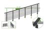 Balustradă din aluminiu gri antracit, 380 cm, pentru montare pe perete cu accesorii - KORAB thumbnail 5
