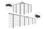 Balustradă din aluminiu gri antracit, 1140 cm, pentru montare pe podea cu accesorii - KORAB thumbnail 9