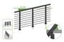 Balustradă din aluminiu gri antracit, 1140 cm, pentru montare pe podea cu accesorii - KORAB thumbnail 7