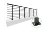 Balustradă din aluminiu gri antracit, 1140 cm, pentru montare pe podea cu accesorii - KORAB thumbnail 6