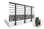 Balustradă din aluminiu gri antracit, 1140 cm, pentru montare pe perete cu accesorii - model cu pietricele KORAB SUNNY thumbnail 6