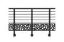 Balustradă din aluminiu gri antracit, 190 cm, pentru montare pe perete cu accesorii - model cu pietricele KORAB SUNNY main_image thumbnail