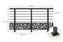 Balustradă din aluminiu gri antracit, 190 cm, pentru montare pe podea cu accesorii - model cu pietricele KORAB SUNNY thumbnail 3