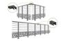 Balustradă din aluminiu gri antracit, 190 cm, pentru montare pe podea cu accesorii - model cu pietricele KORAB SUNNY thumbnail 6