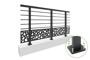 Balustradă din aluminiu gri antracit, 190 cm, pentru montare pe podea cu accesorii - model cu pietricele KORAB SUNNY thumbnail 4