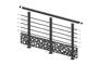 Balustradă din aluminiu gri antracit, 190 cm, pentru montare pe podea cu accesorii - model cu pietricele KORAB SUNNY thumbnail 10