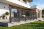 Balustradă din aluminiu gri antracit, 190 cm, pentru montare pe podea cu accesorii - model cu pietricele KORAB SUNNY thumbnail 5