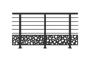Balustradă din aluminiu gri antracit, 190 cm, pentru montare pe podea cu accesorii - model cu pietricele KORAB SUNNY main_image thumbnail