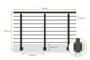 Balustradă din aluminiu gri antracit, 190 cm, pentru montare pe perete cu accesorii - KORAB thumbnail 3