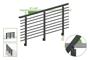 Balustradă din aluminiu gri antracit, 190 cm, pentru montare pe perete cu accesorii - KORAB thumbnail 5