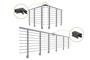 Balustradă din aluminiu gri antracit, 190 cm, pentru montare pe perete cu accesorii - KORAB thumbnail 7
