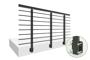 Balustradă din aluminiu gri antracit, 190 cm, pentru montare pe perete cu accesorii - KORAB thumbnail 4