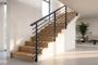 Balustradă din aluminiu gri antracit, 190 cm, pentru montare pe perete cu accesorii - KORAB thumbnail 6