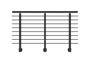 Balustradă din aluminiu gri antracit, 190 cm, pentru montare pe perete cu accesorii - KORAB main_image thumbnail