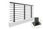 Balustradă din aluminiu gri antracit, 190 cm, pentru montare pe podea cu accesorii - KORAB thumbnail 4