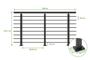 Balustradă din aluminiu gri antracit, 190 cm, pentru montare pe podea cu accesorii - KORAB thumbnail 3