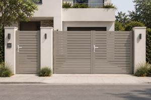 NERA 1m x 140cm Taupe Aluminiumgrind 3