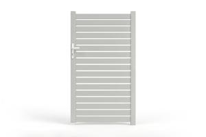 NERA 1m x 180cm Light Grey Aluminium Gate main image