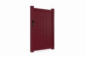Tor 1 m H. 140 cm bordeauxrotes Aluminium CILDA 3
