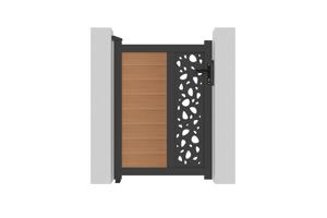 ATHOS SUNNY 1 m x 140 cm-es teakfa kompozit fa kapu alumínium kerettel 6