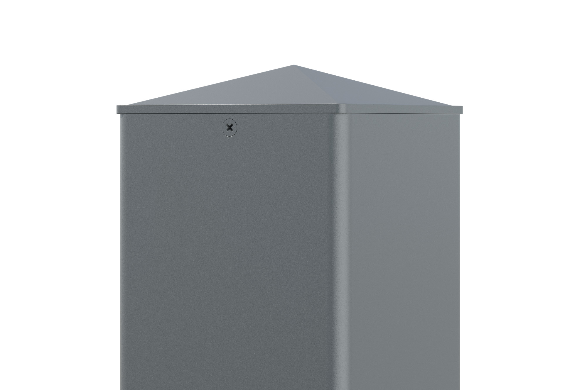 Set mit 2 ELDA-Pfosten 15x15cm Aluminium H.240cm Quarzgrau 6