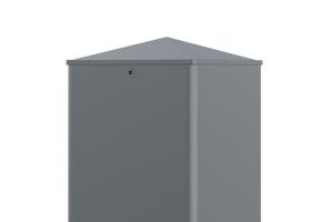 Set mit 2 ELDA-Pfosten 15x15cm Aluminium H.240cm Quarzgrau 6