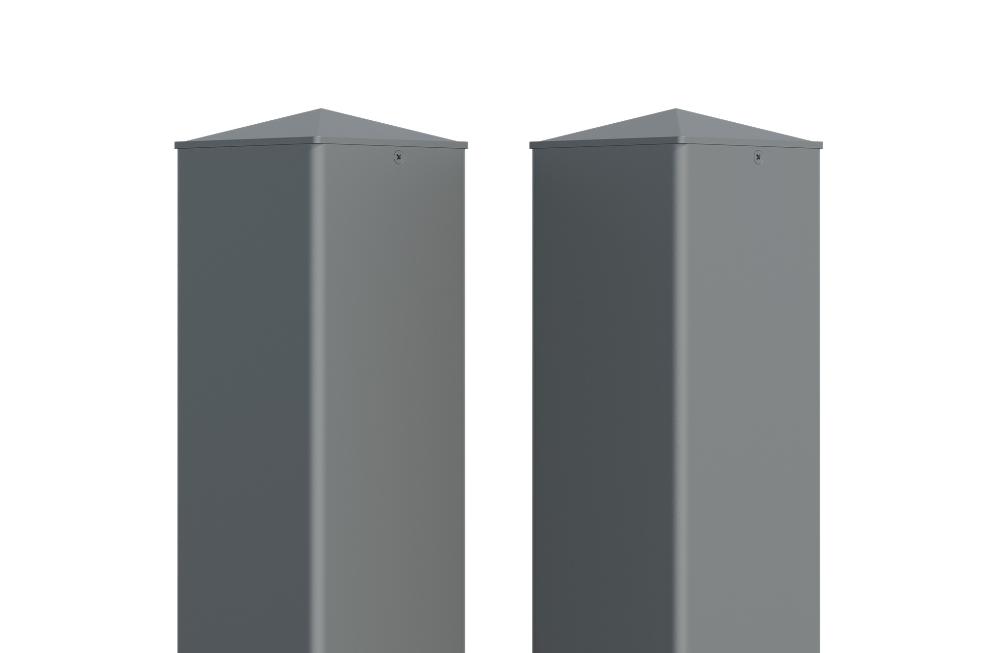 Set mit 2 ELDA-Pfosten 15x15cm Aluminium H.240cm Quarzgrau 2