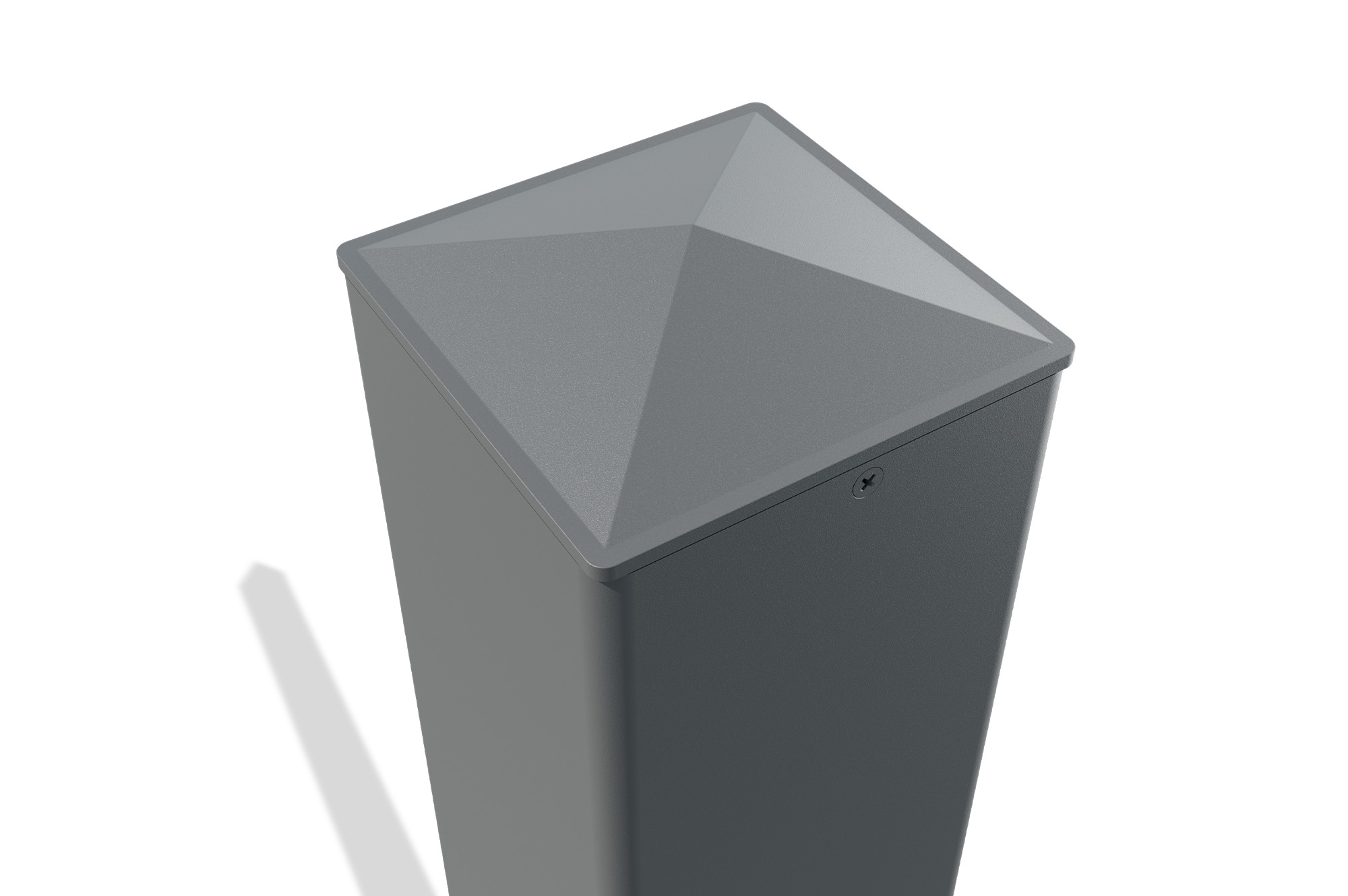 Set mit 2 ELDA-Pfosten 15x15cm Aluminium H.240cm Quarzgrau 7