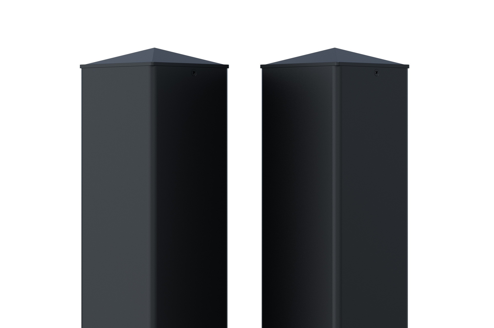 Set mit 2 ELDA-Pfosten 15x15cm Aluminium H.240cm schwarz 2