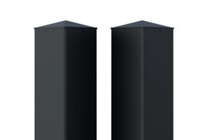 Set mit 2 ELDA-Pfosten 15x15cm Aluminium H.240cm schwarz 2