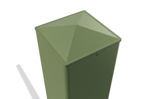 Set mit 2 ELDA-Pfosten 15x15cm Aluminium H.240cm grün 7