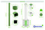 Set mit 2 ELDA-Pfosten 15x15cm Aluminium H.240cm grün thumbnail 4