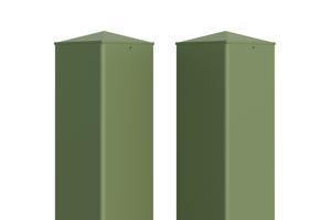 Set mit 2 ELDA-Pfosten 15x15cm Aluminium H.240cm grün 2
