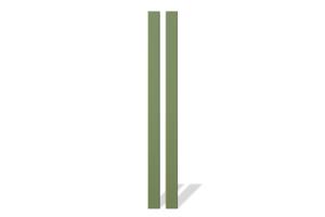 Lot de 2 poteaux ELDA 15x15cm aluminium H.240cm vert main image