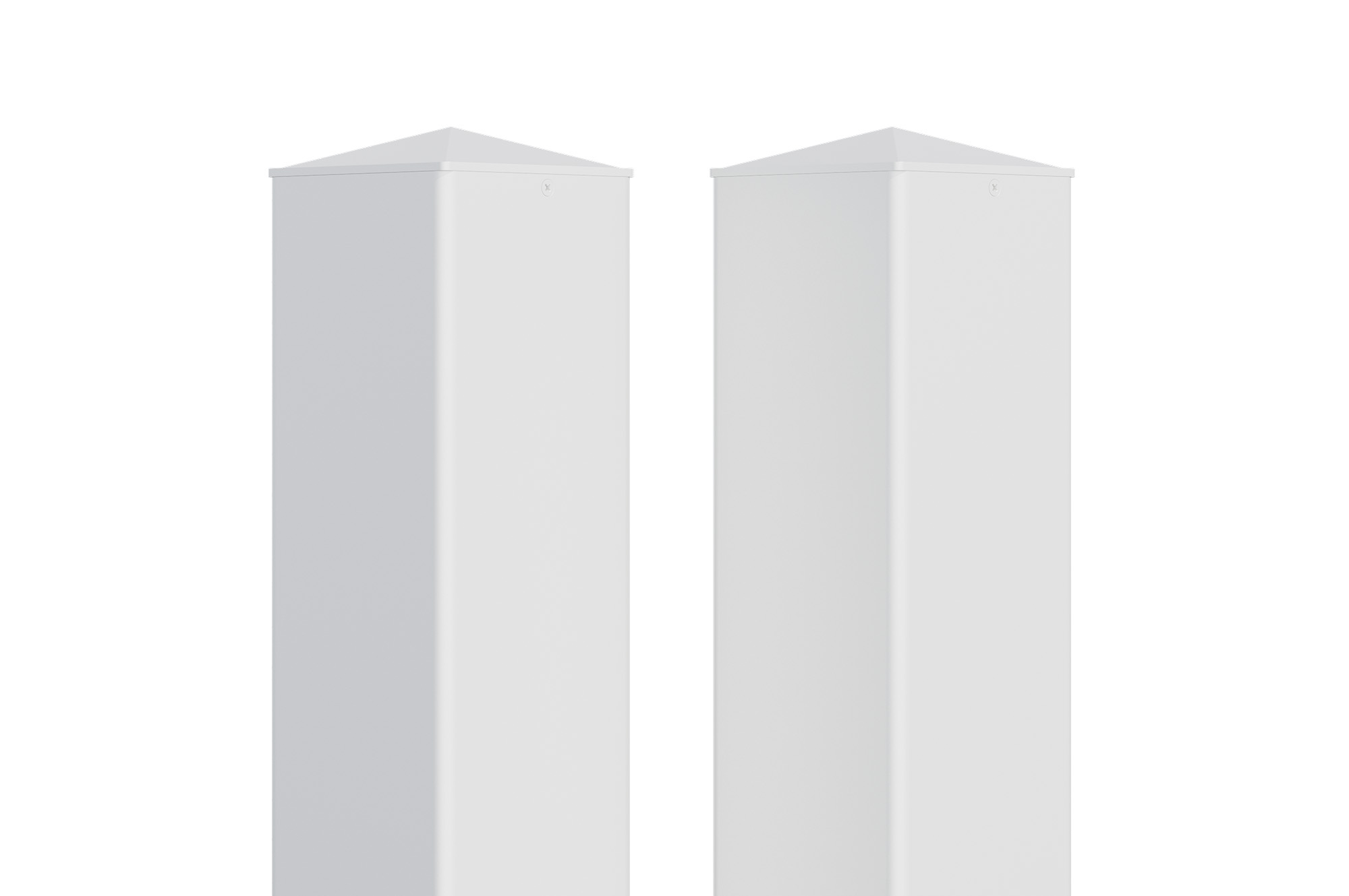 Set mit 2 ELDA-Pfosten 15x15cm Aluminium H.240cm weiß 2