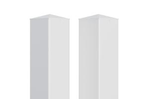 Set mit 2 ELDA-Pfosten 15x15cm Aluminium H.240cm weiß 2