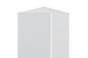 Set mit 2 ELDA-Pfosten 15x15cm Aluminium H.240cm weiß 6