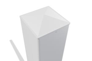 Set mit 2 ELDA-Pfosten 15x15cm Aluminium H.240cm weiß 7