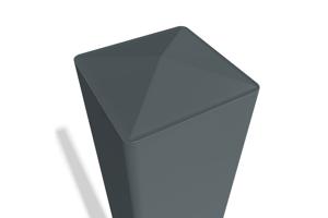 Sada 2 stĺpikov ELDA 10x10cm hliníkové, výška 240cm, antracitovo sivá 7
