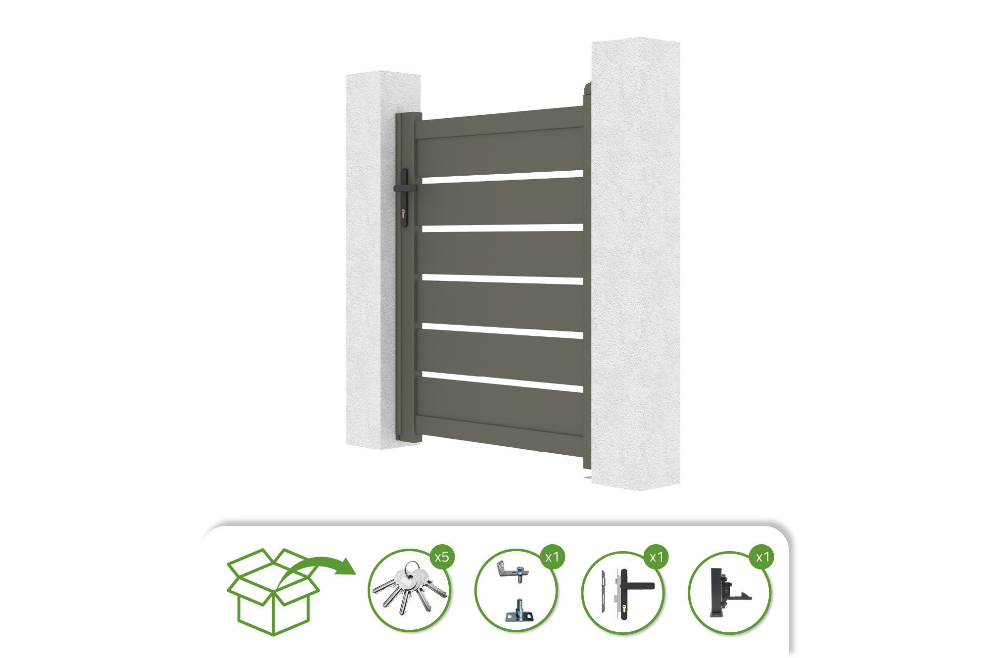 Portiță aluminiu gri cuarț 1m VOGEL H.120cm 5
