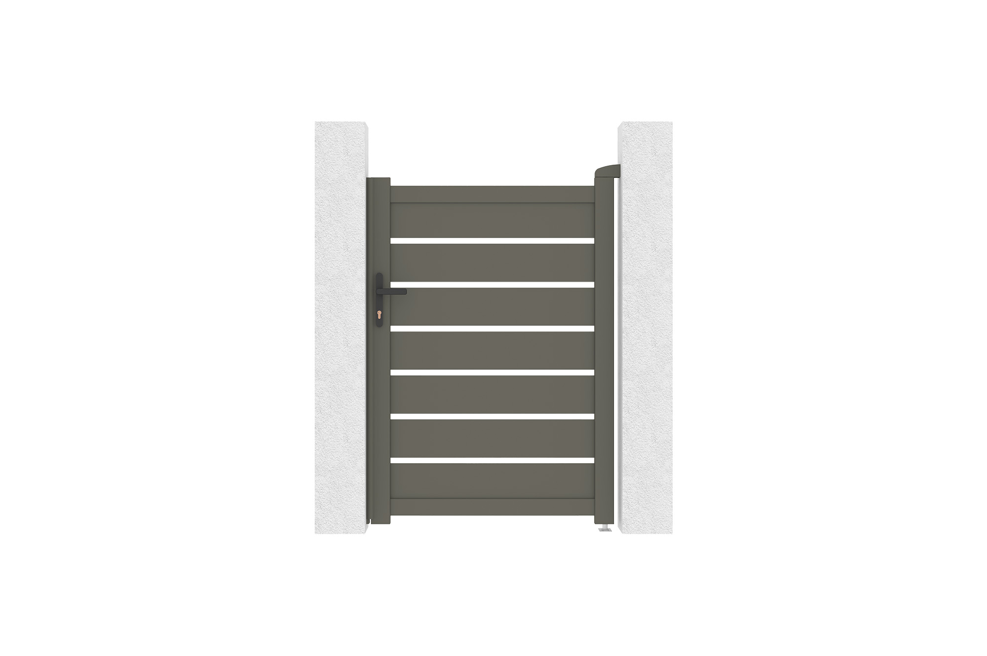 Aluminium poort grijs kwarts 1m VOGEL H.140cm 9