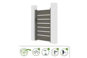 Aluminium poort grijs kwarts 1m VOGEL H.140cm 5