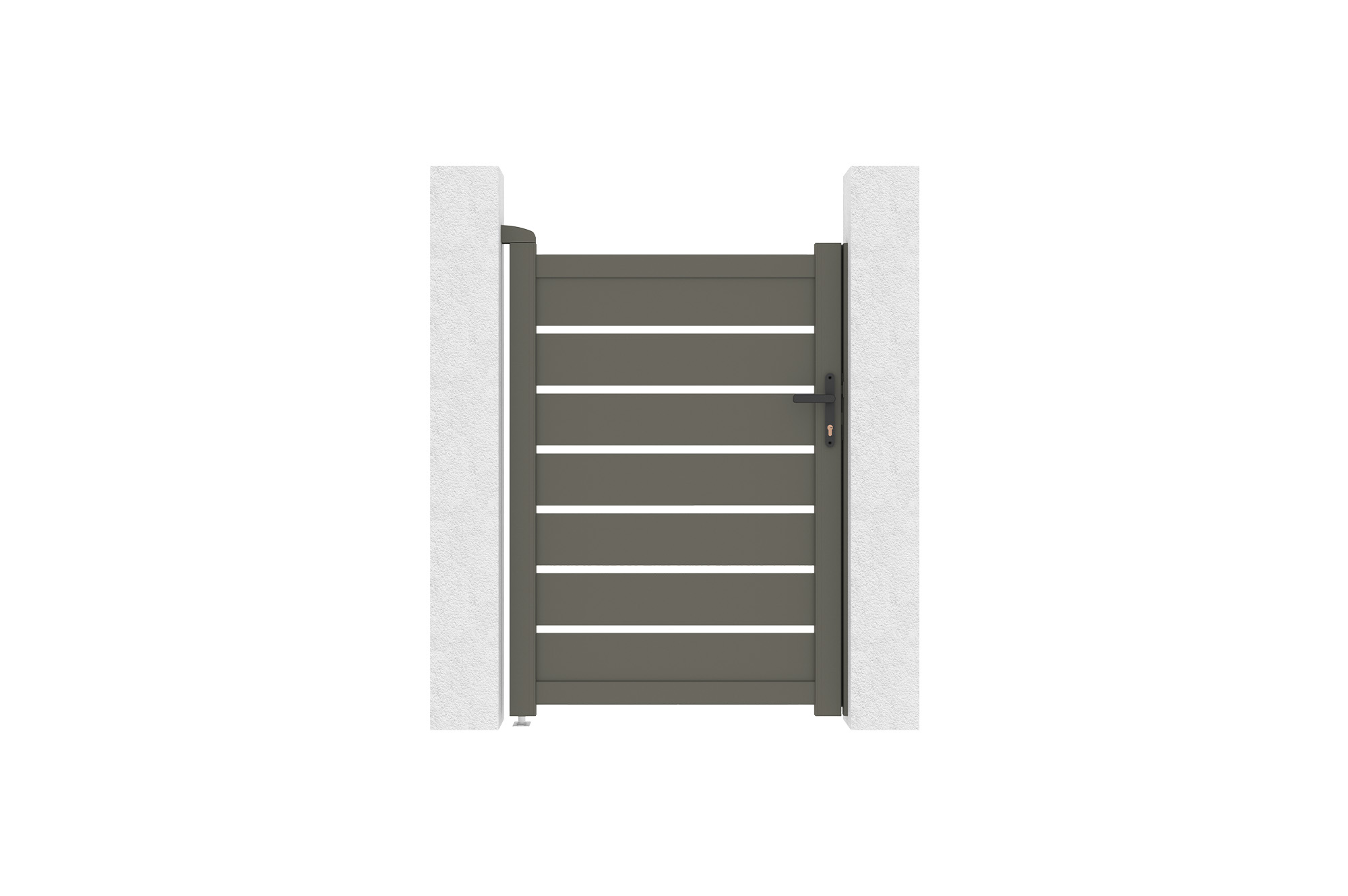 Aluminium poort grijs kwarts 1m VOGEL H.140cm 10