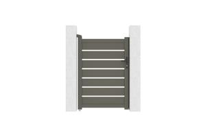 Aluminium poort grijs kwarts 1m VOGEL H.140cm 10