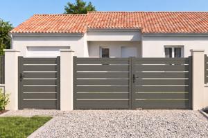 Aluminium poort grijs kwarts 1m VOGEL H.140cm 7